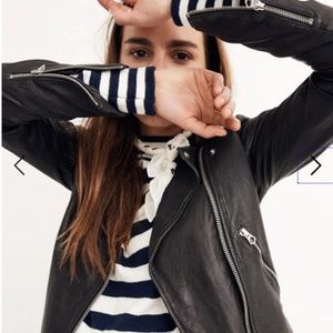 MADEWELL Washed Leather Motorcycle Jacket